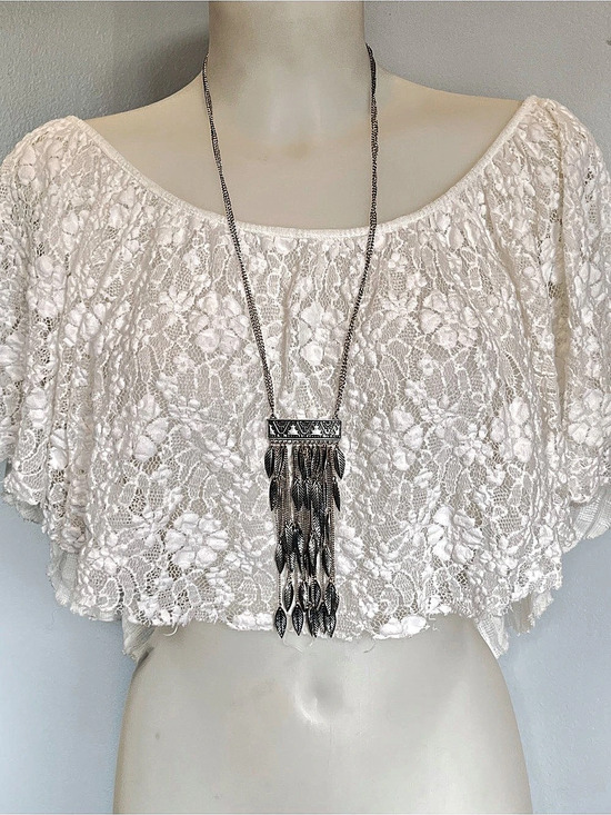 Jewelry - Silver-Tone Leaf Layered Boho Necklace